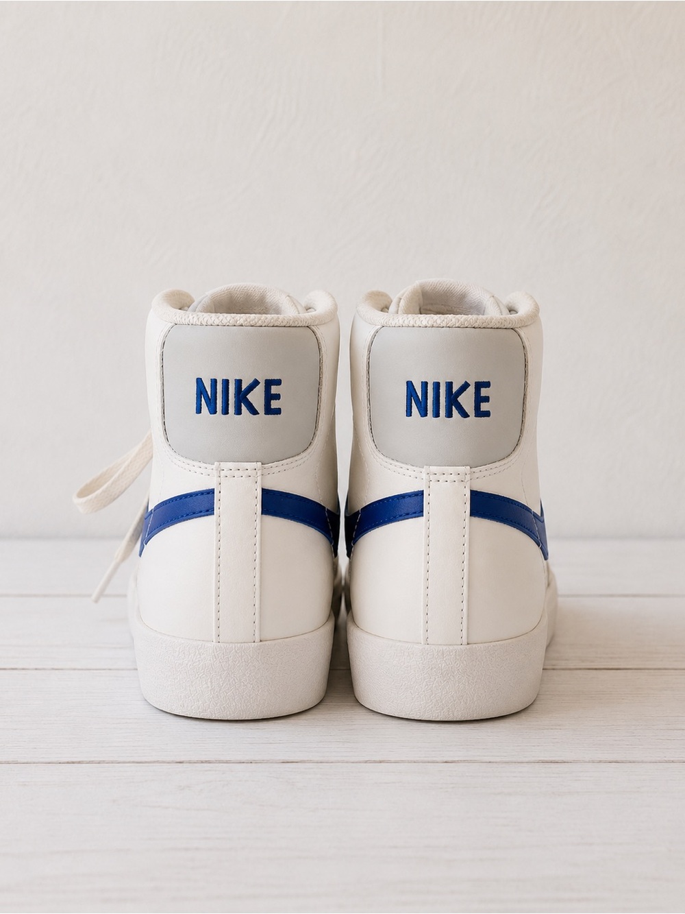 Nike Blazer Mid ‘77 Vintage Sail Game Royal White Leather Retro Classic Sneakers - Picture 4 of 5